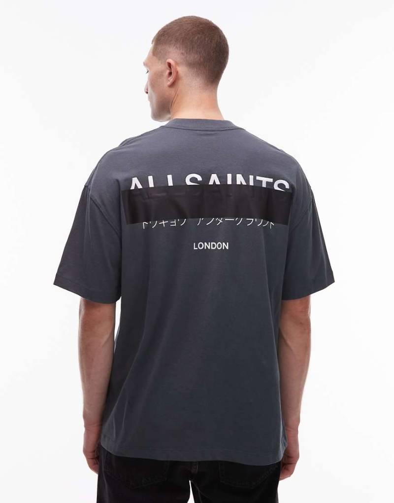 AllSaints - Redact - T-Shirt in Sunil-Blau von AllSaints