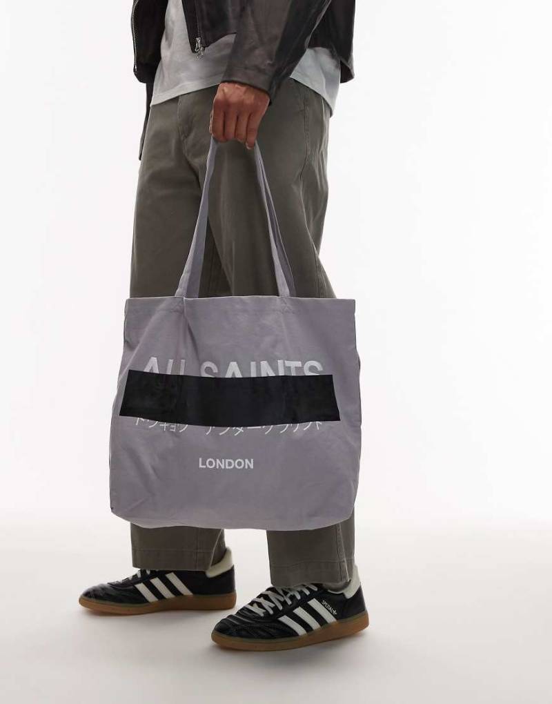 AllSaints - Redact - Tragetasche in Maschinengrau von AllSaints