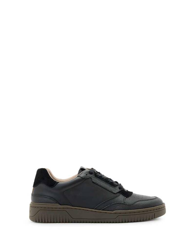 AllSaints - Regan - Low Top Sneaker in Schwarz/Gummi von AllSaints