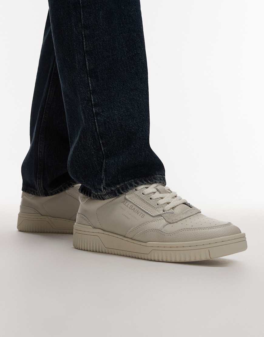 AllSaints - Regan - Niedrige Sneaker in Triple-Kreideweiß von AllSaints