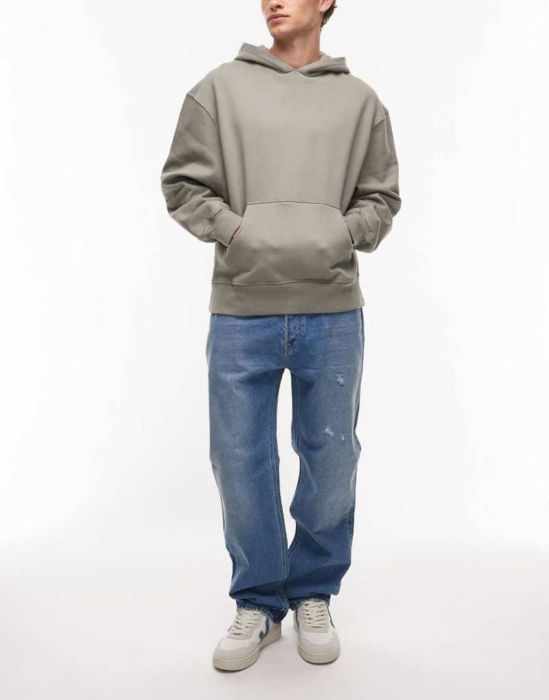 AllSaints - Reid - Straight Jeans in heller Waschung-Blau von AllSaints