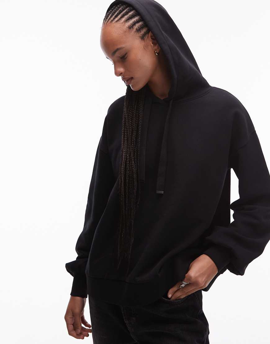 AllSaints - Rhian - Kapuzenpullover in Schwarz mit Paillettenverzierung von AllSaints
