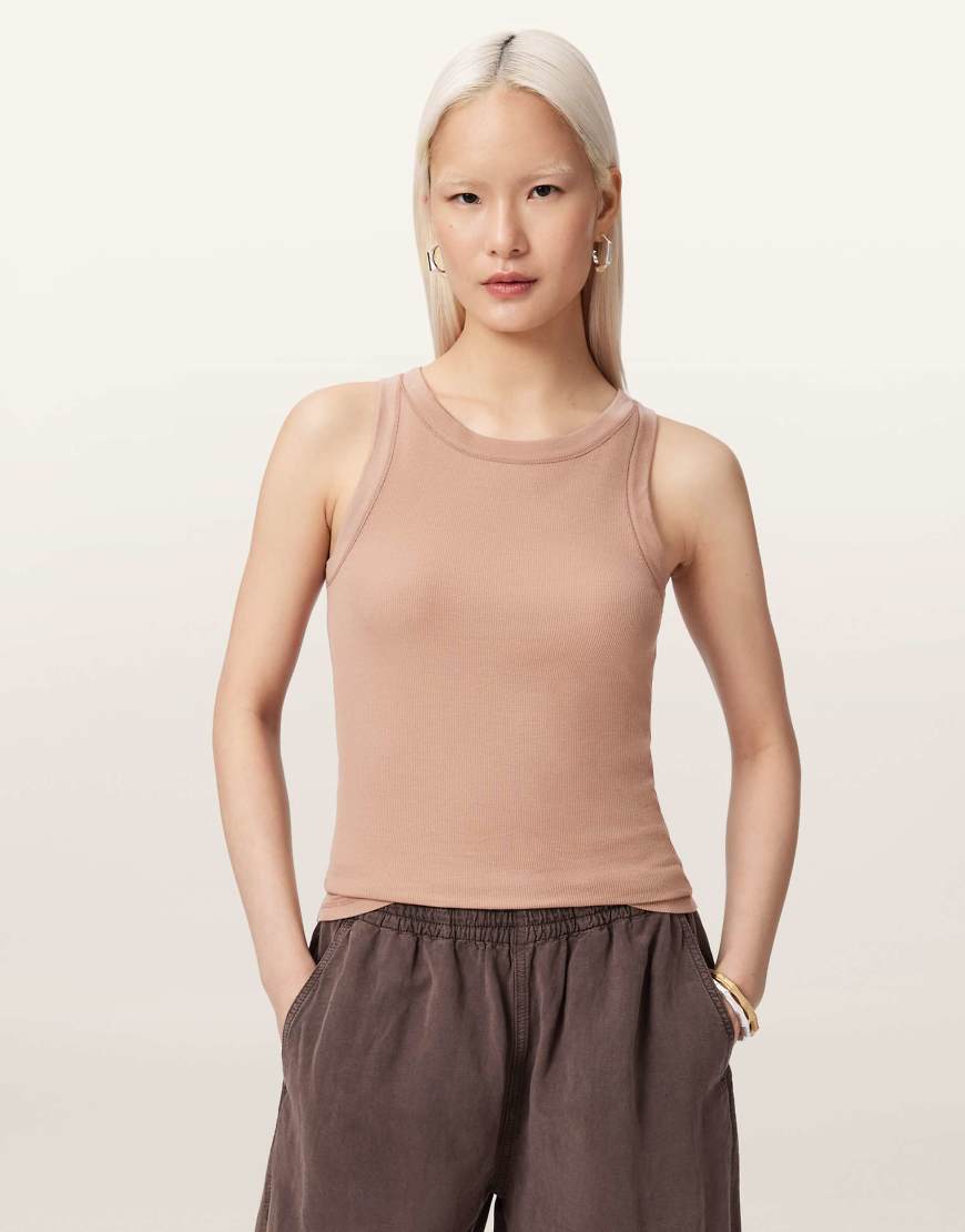 AllSaints - Rina - Tanktop in Toskana-Rosa von AllSaints
