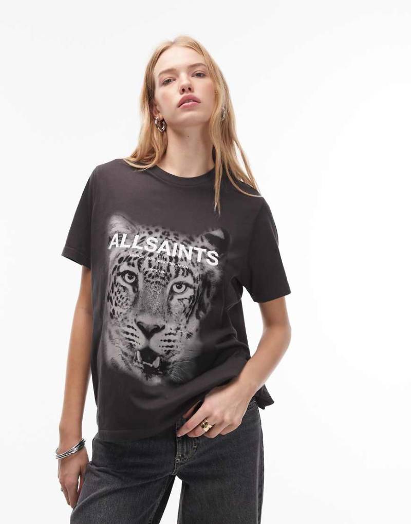 AllSaints - Roar Tommi - T-Shirt in Schwarz von AllSaints