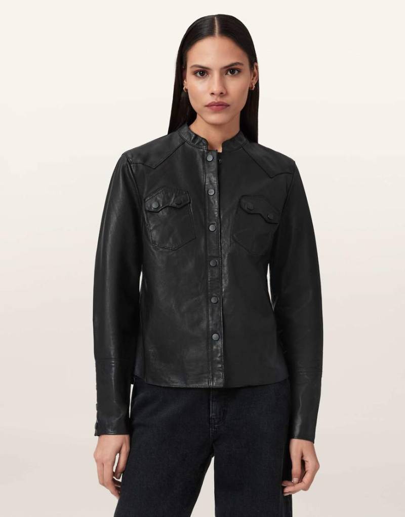 AllSaints - Rock - Hemdbluse in Schwarz von AllSaints