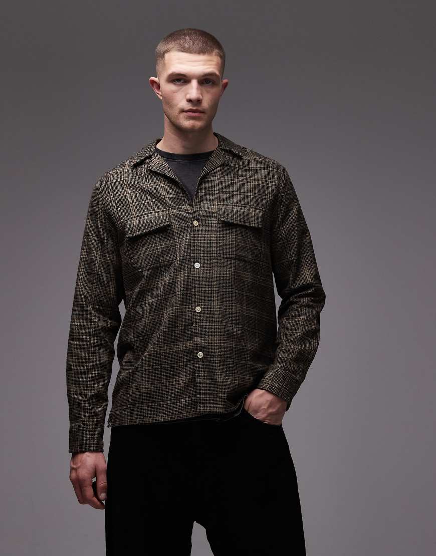 AllSaints - Saru - Hemd in braun kariert-Schwarz von AllSaints