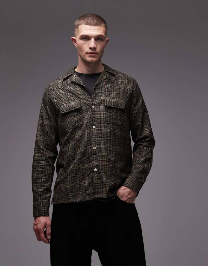 AllSaints - Saru - Hemd in braun kariert-Schwarz von AllSaints