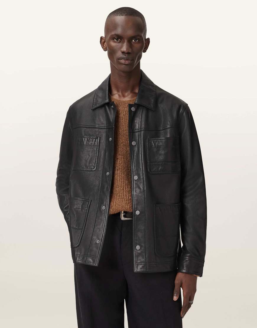 AllSaints - Saxon - Jacke in Schwarz von AllSaints