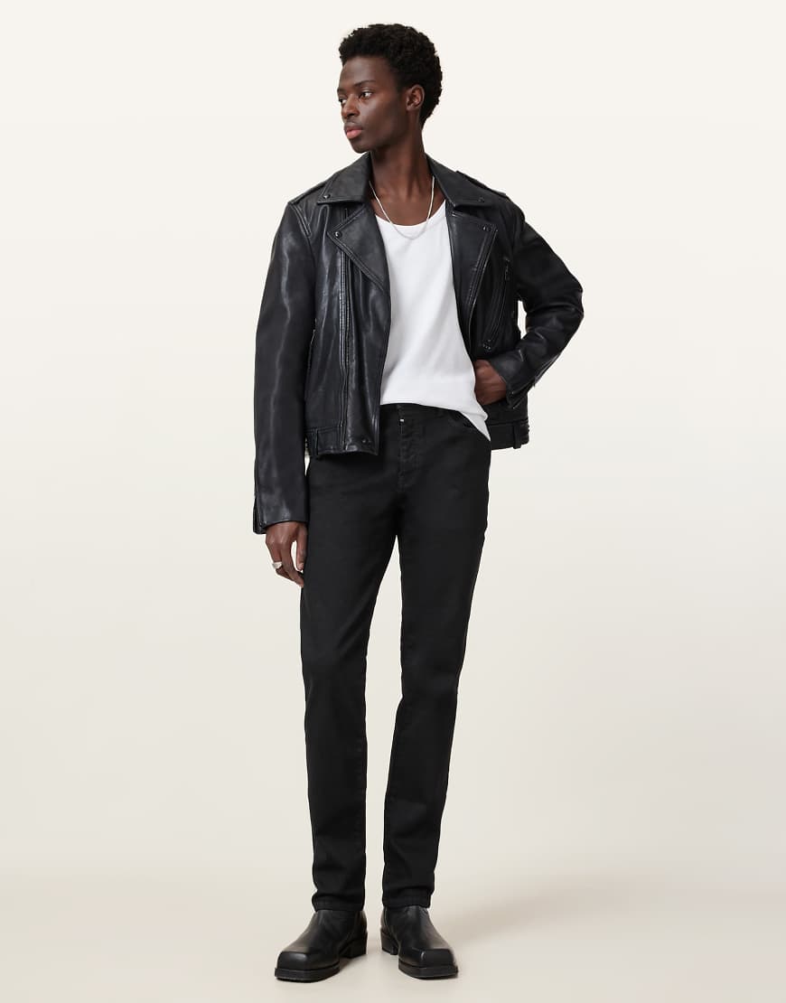 AllSaints - Sid - Jeans in Jet-Schwarz von AllSaints
