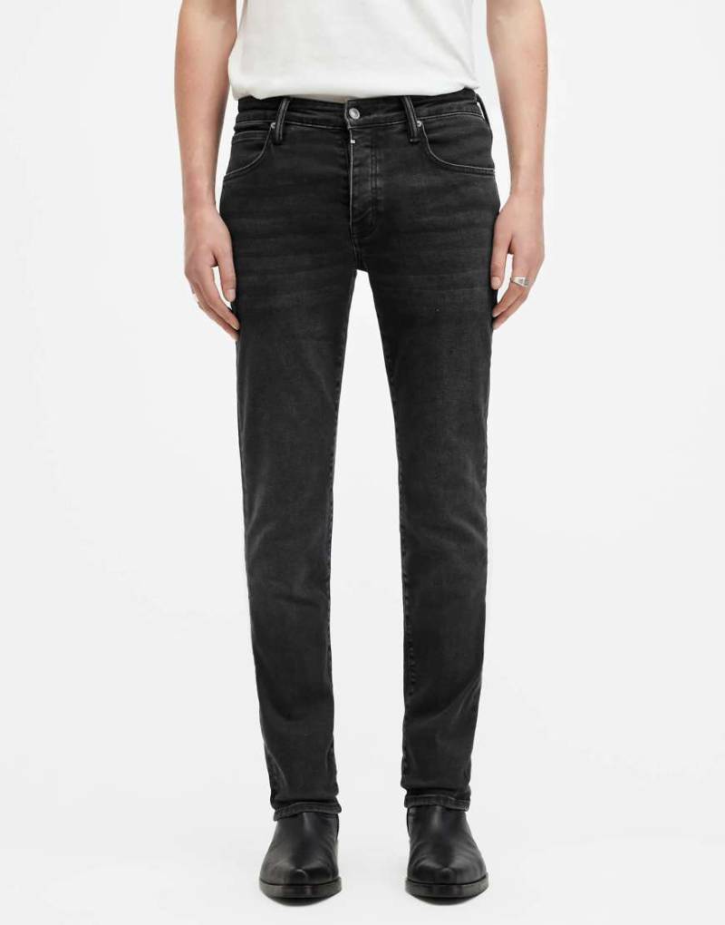 AllSaints - Sid - Jeans in schwarzer Waschung von AllSaints
