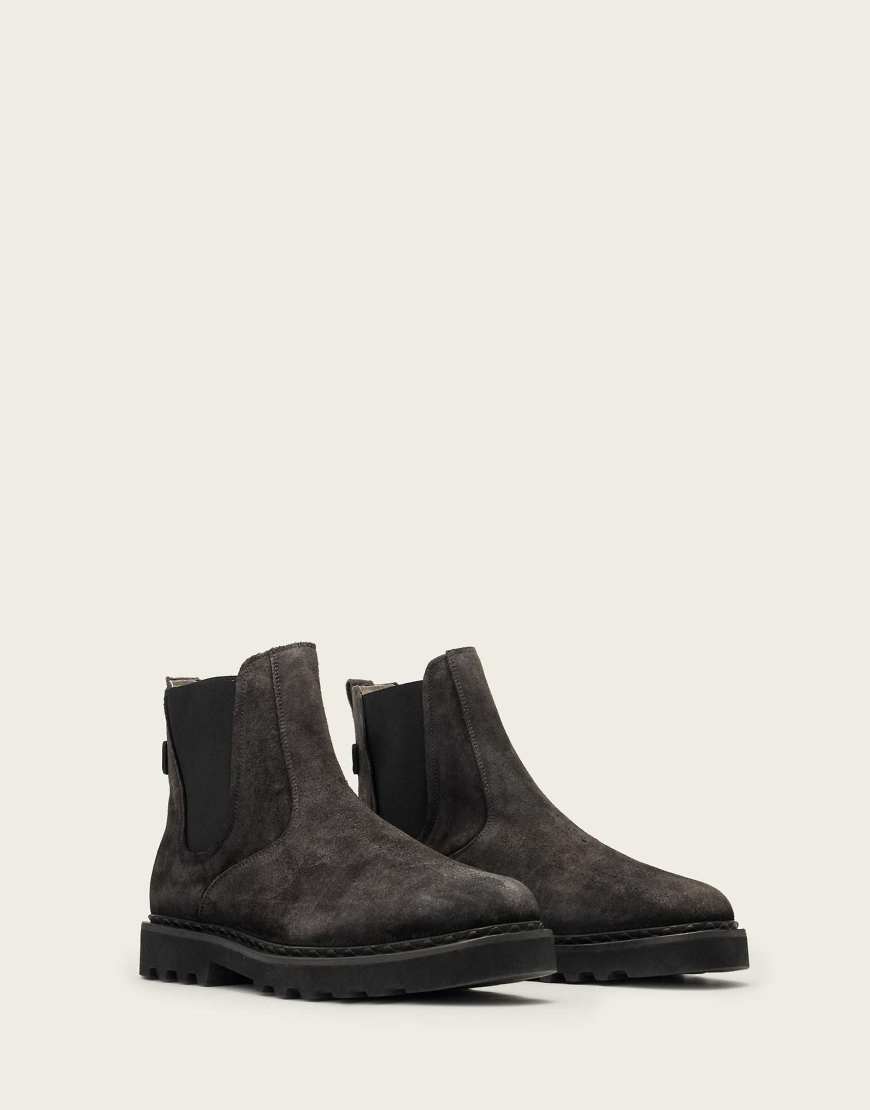 AllSaints - Skiff - Chelsea-Stiefel in warmem Grau von AllSaints