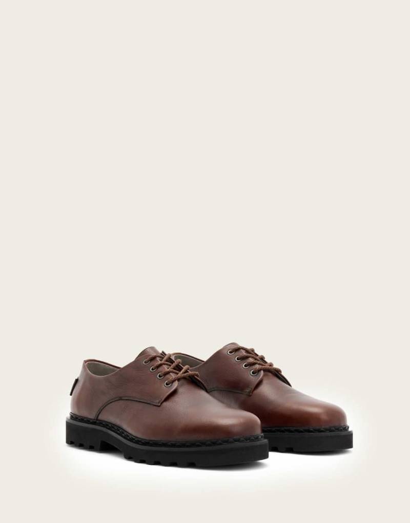 AllSaints - Skiff - Derby-Schuhe in Kastanienbraun-Brown von AllSaints