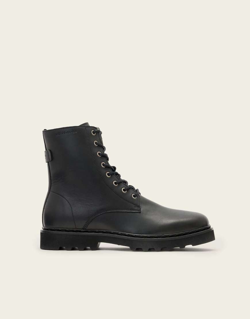 AllSaints - Skiff - Military-Stiefel in Schwarz von AllSaints