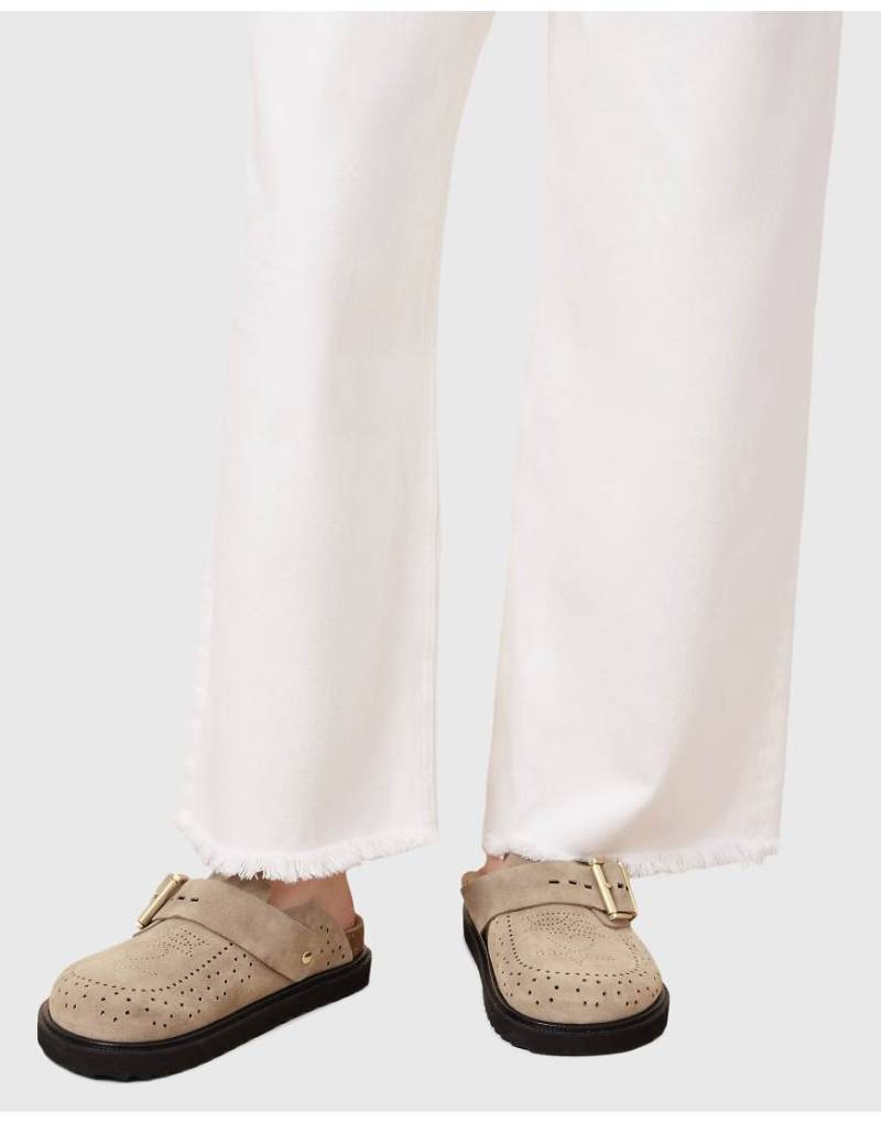 AllSaints - Skye - Western-Mules aus Wildleder in Sand-Braun von AllSaints