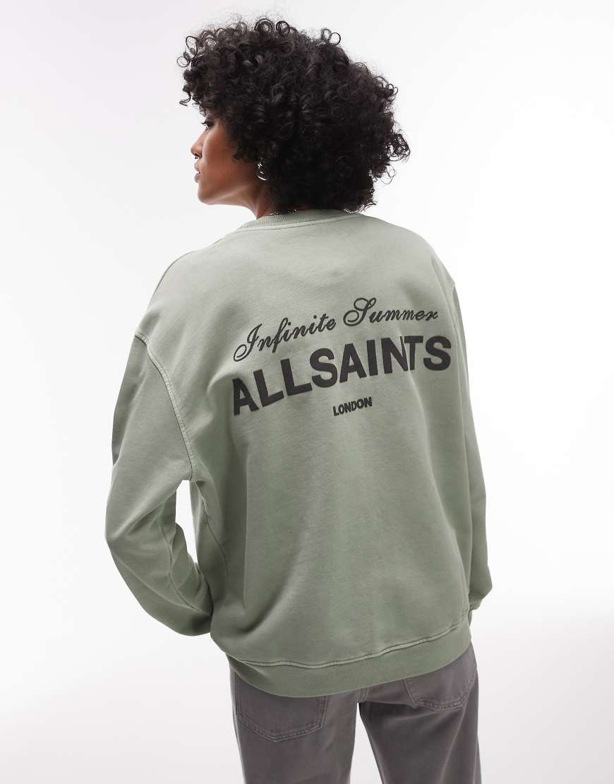 AllSaints - Soleil Etta - Sweatshirt in Abbey Stone Green-Grün von AllSaints