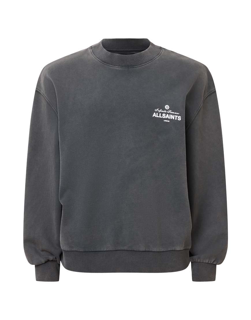 AllSaints - Soleil - Sweatshirt in verwaschenem Schwarz von AllSaints