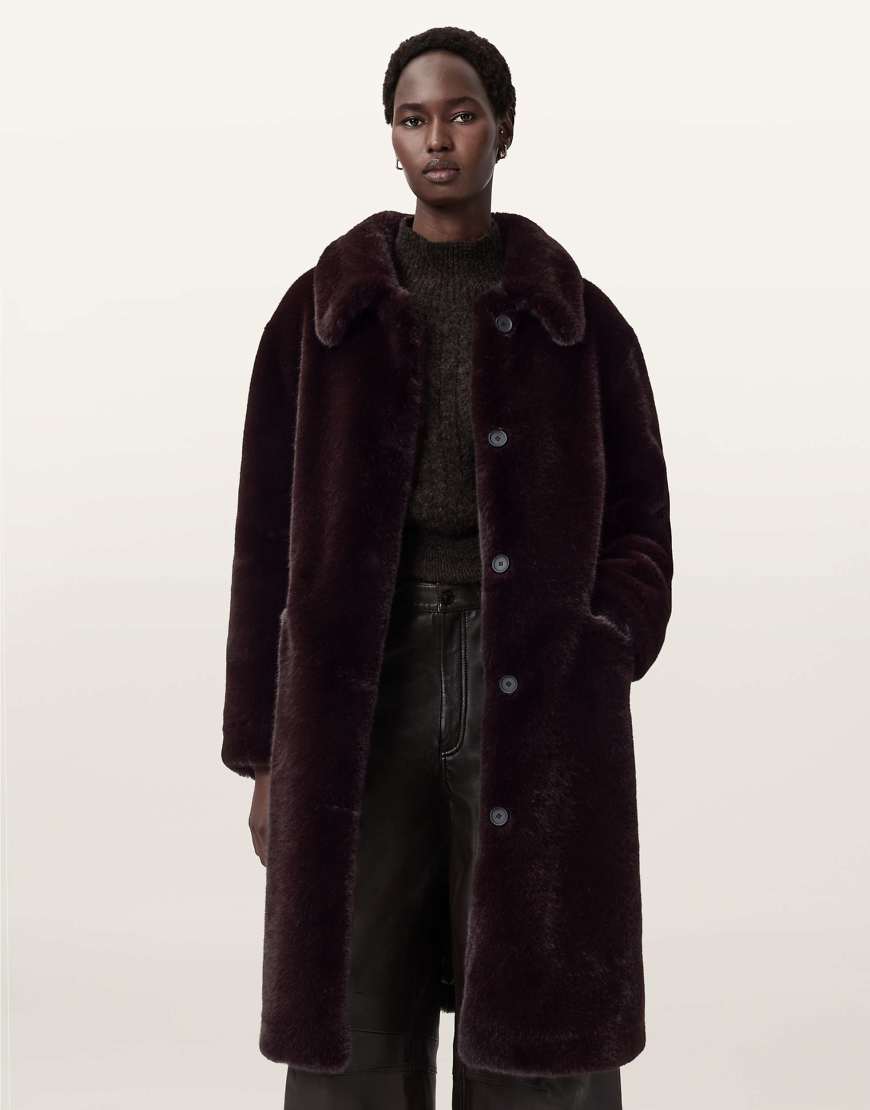 AllSaints - Sora - Mantel in Schokobraun-Brown von AllSaints