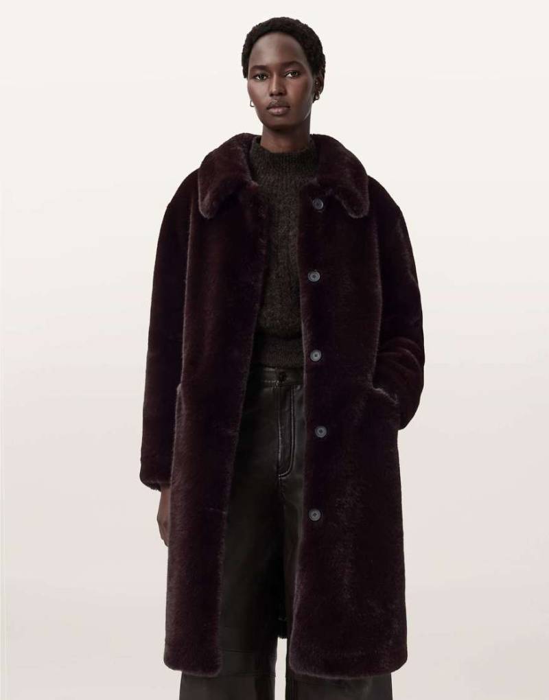 AllSaints - Sora - Mantel in Schokobraun-Brown AllSaints - Sora - Mantel in Schokobraun-Brown von AllSaints