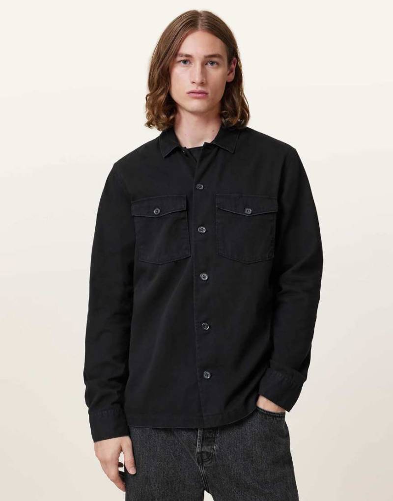 AllSaints - Spotter - Hemd in Schwarz von AllSaints