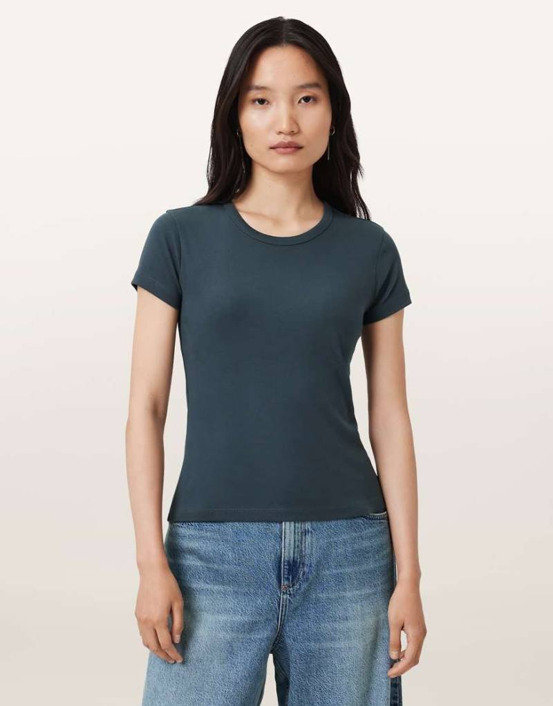 AllSaints - Stevie - T-Shirt in dunklem Schieferblau von AllSaints