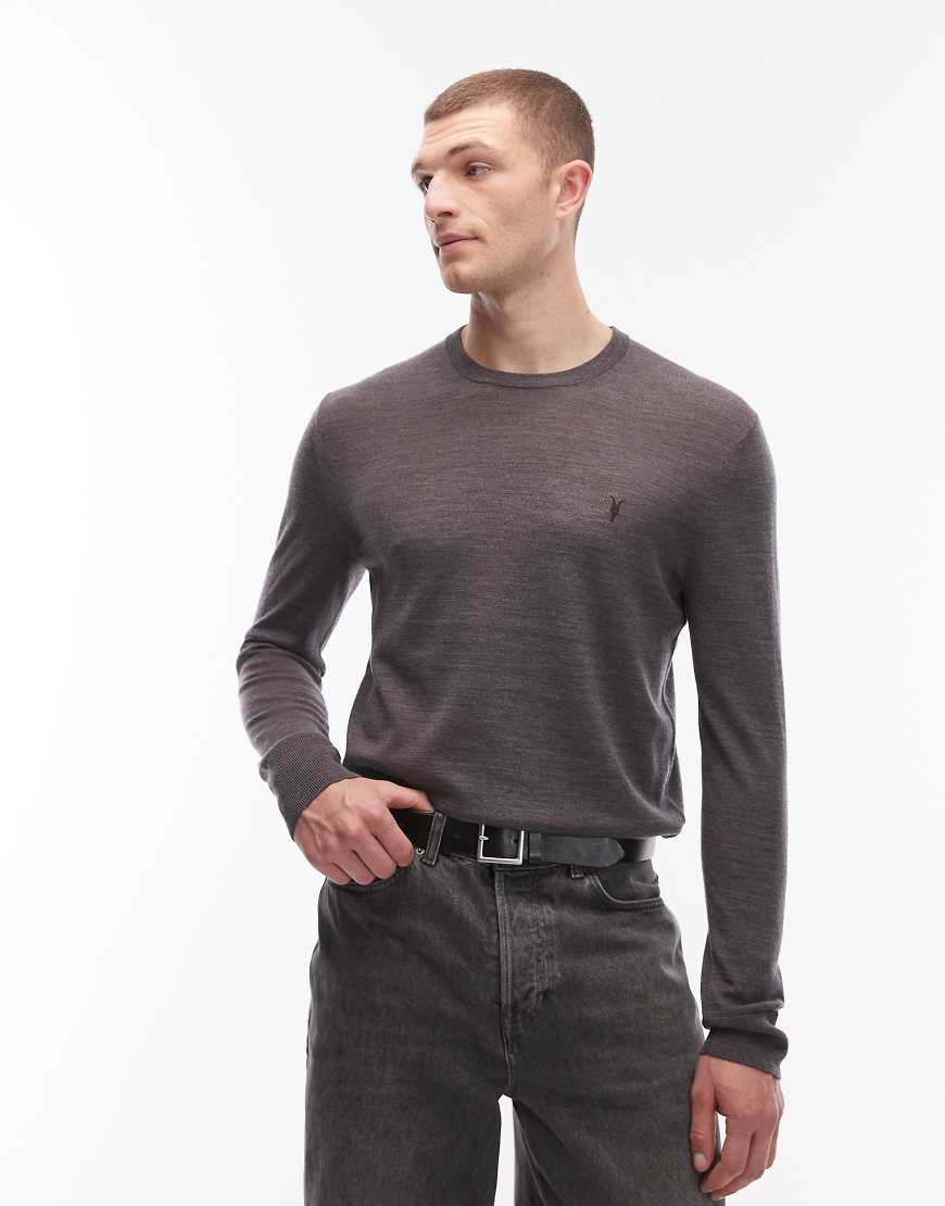 AllSaints - Strickpullover aus Merinowolle in Blau-Grau von AllSaints