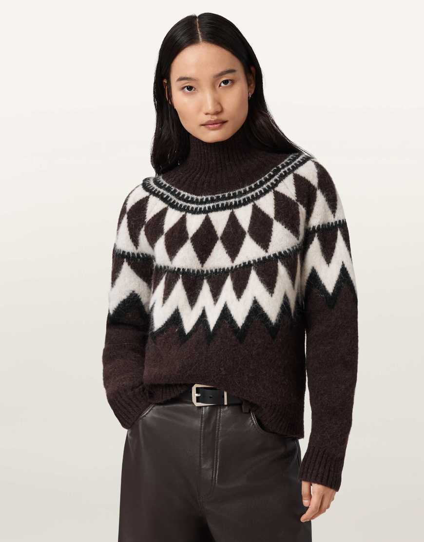 AllSaints - Tara - Pullover in Ochsenblutrot von AllSaints