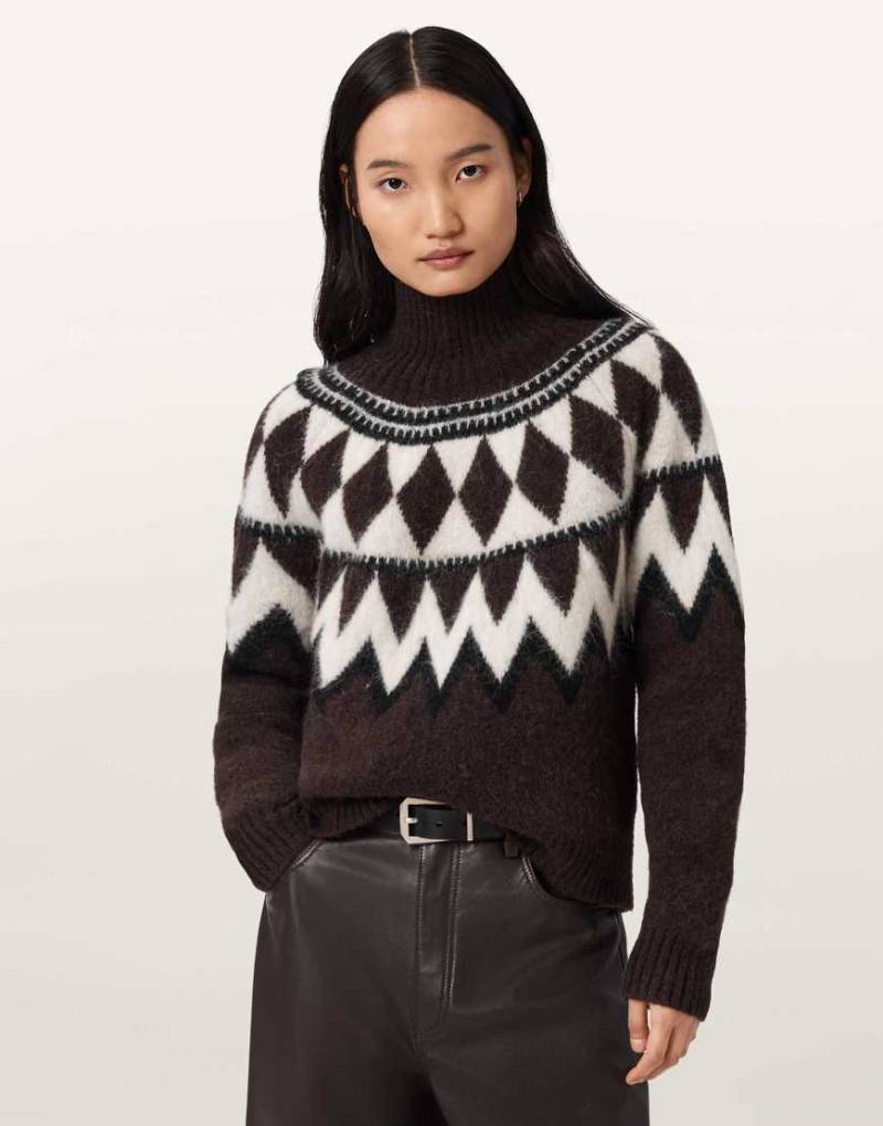 AllSaints - Tara - Pullover in Ochsenblutrot von AllSaints