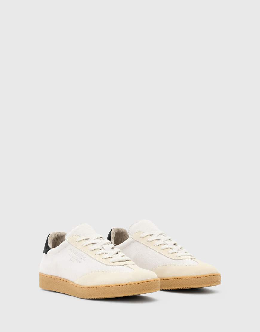 AllSaints - Thelma - Sneaker aus Wildleder in Kreideweiß von AllSaints