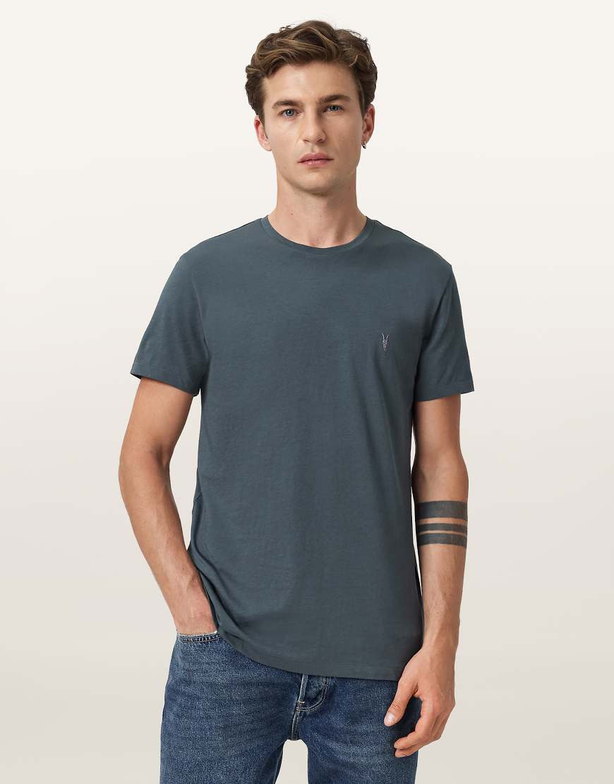 AllSaints - Tonic - T-Shirt in Sunil-Blau mit Rundhalsausschnitt von AllSaints