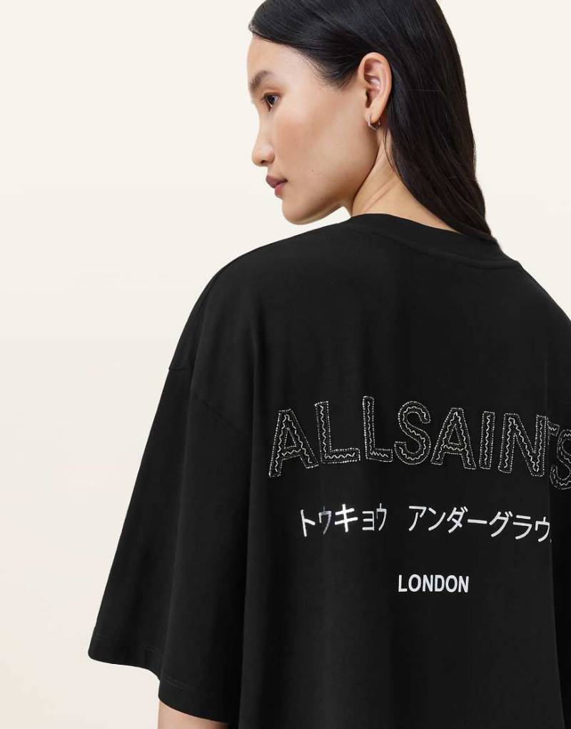 AllSaints - Under Amelie - T-Shirt in Schwarz von AllSaints