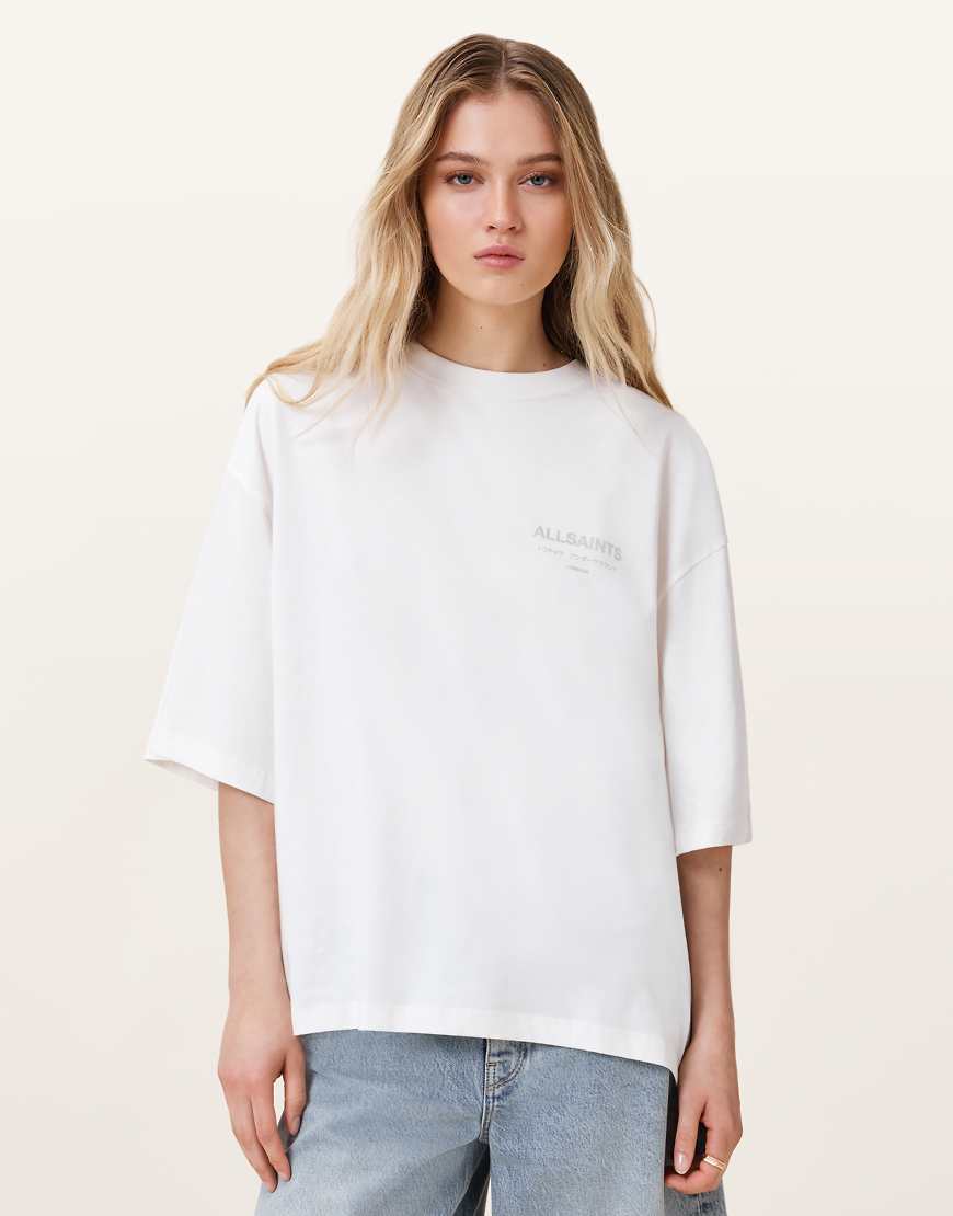 AllSaints - Under Amelie - T-Shirt in Weiß von AllSaints
