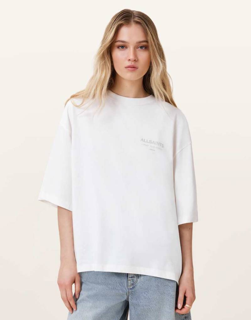 AllSaints - Under Amelie - T-Shirt in Weiß von AllSaints