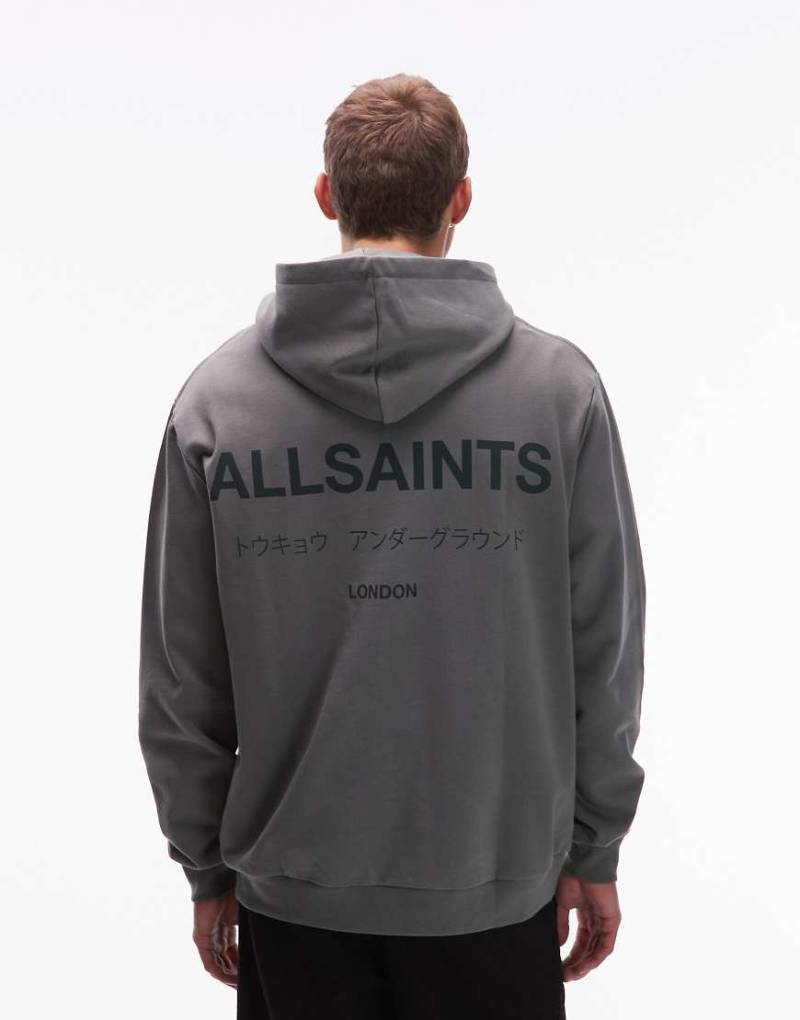 AllSaints - Underground - Kapuzenpullover in Grün von AllSaints