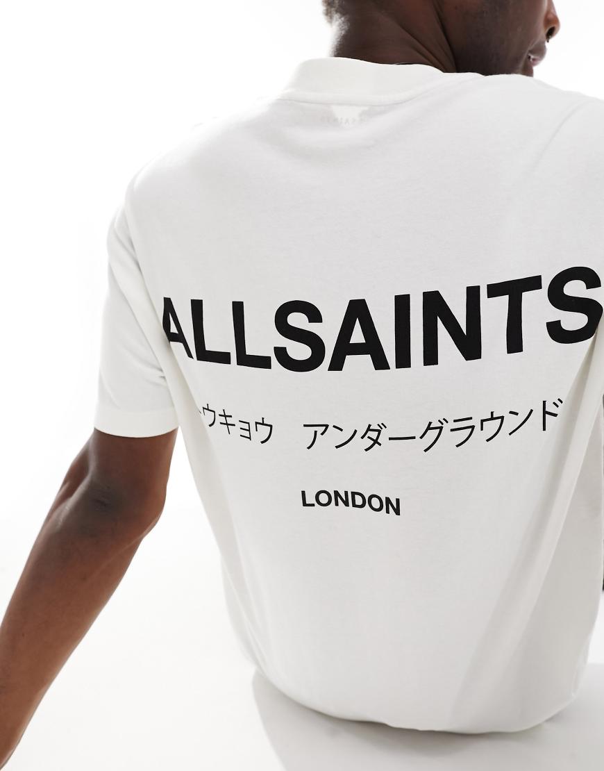 AllSaints - Underground - Oversize-T-Shirt in Weiß von AllSaints