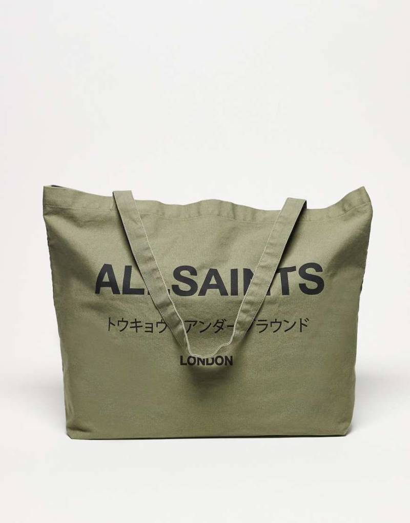 AllSaints - Underground - Shopper-Tragetasche in Nori-Grün mit Unisex-Design-Bunt von AllSaints