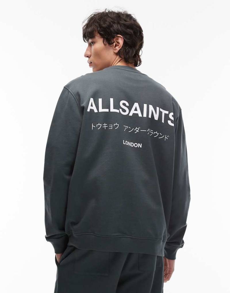 AllSaints - Underground - Sweatshirt in Blau AllSaints - Underground - Sweatshirt in Blau von AllSaints