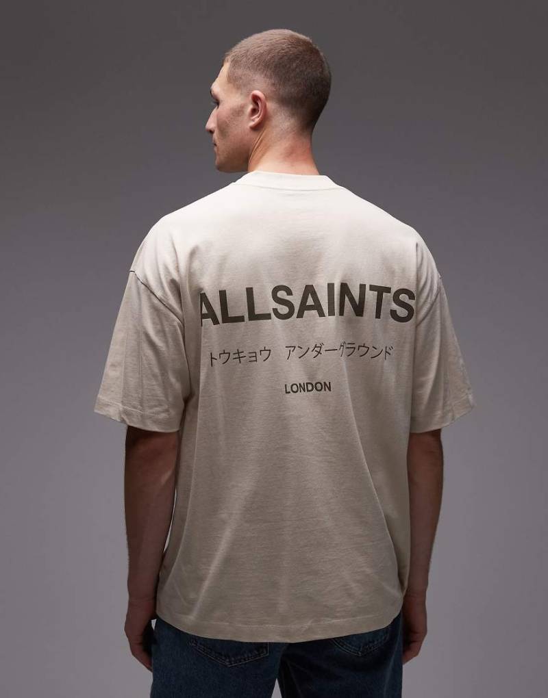 AllSaints - Underground - T-Shirt in Beige-Neutral von AllSaints