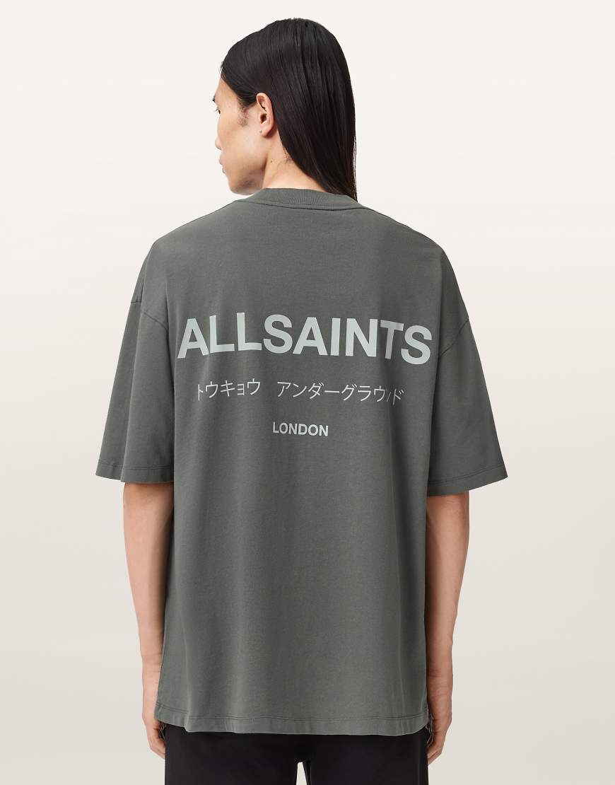 AllSaints - Underground - T-Shirt in Khaki-Grün von AllSaints