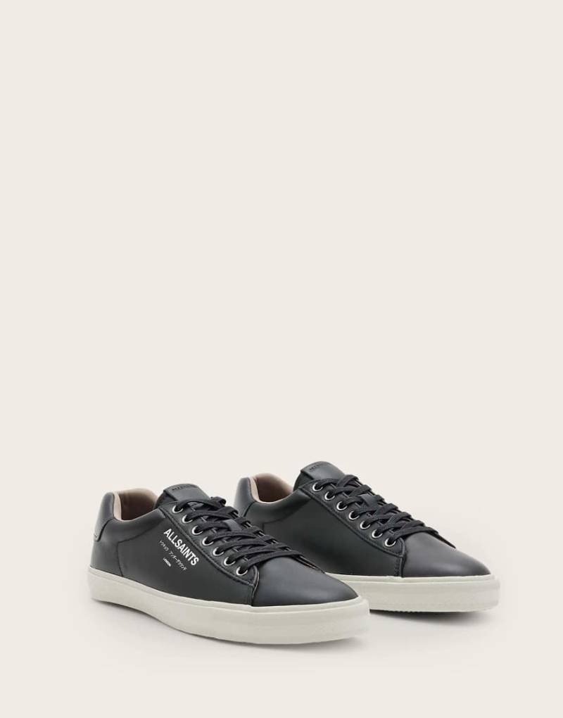 AllSaints - Undgrnd - Niedrige Sneaker aus Wildleder in Schwarz von AllSaints