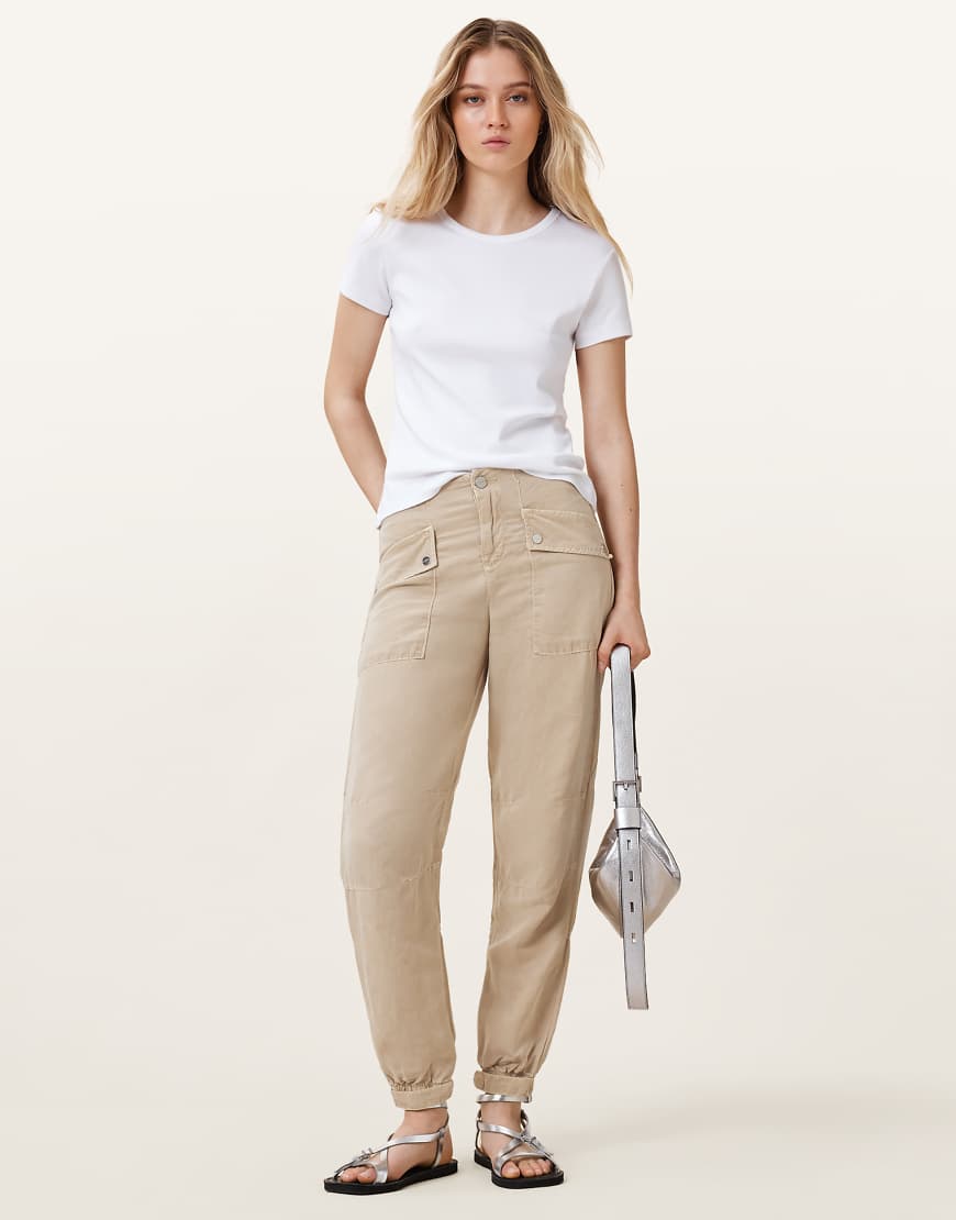 AllSaints - Val - Hose in Sandbraun von AllSaints