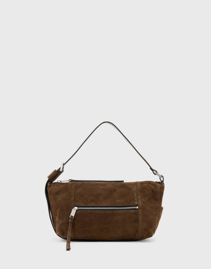 AllSaints - Vega - Schultertasche aus Leder in Braun-Brown von AllSaints