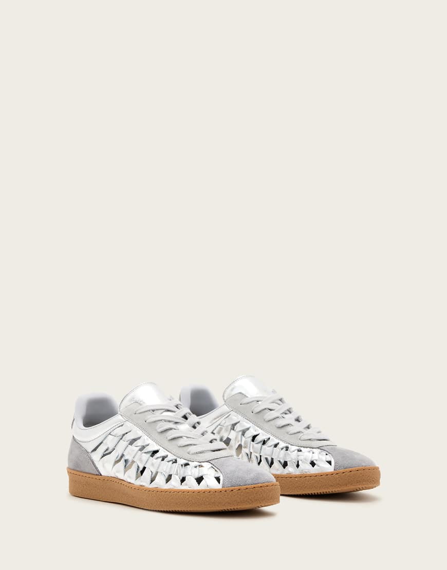 AllSaints - Velma - Sneaker in Silber/Grau mit Flechtstruktur-Bunt AllSaints - Velma - Sneaker in Silber/Grau mit Flechtstruktur-Bunt von AllSaints