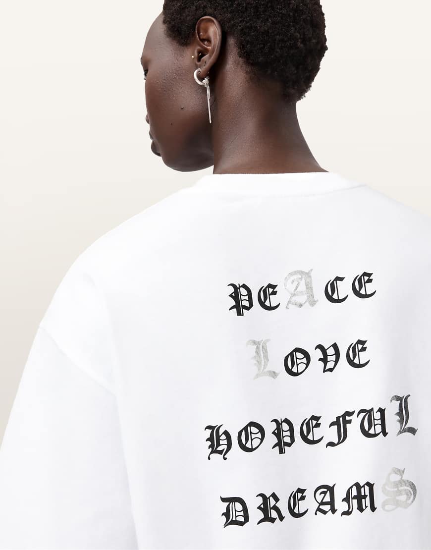 AllSaints - Vision Amelie - T-Shirt in optischem Weiß von AllSaints