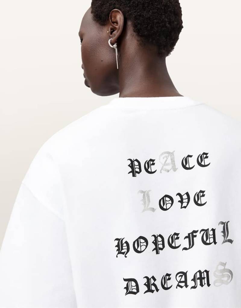 AllSaints - Vision Amelie - T-Shirt in optischem Weiß von AllSaints