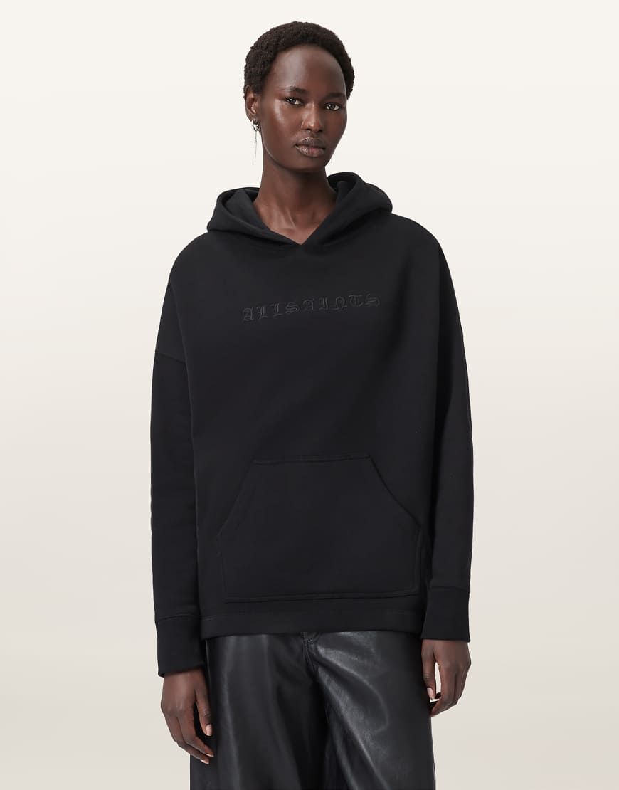 AllSaints - Vision Etie - Kapuzenpullover in Schwarz von AllSaints