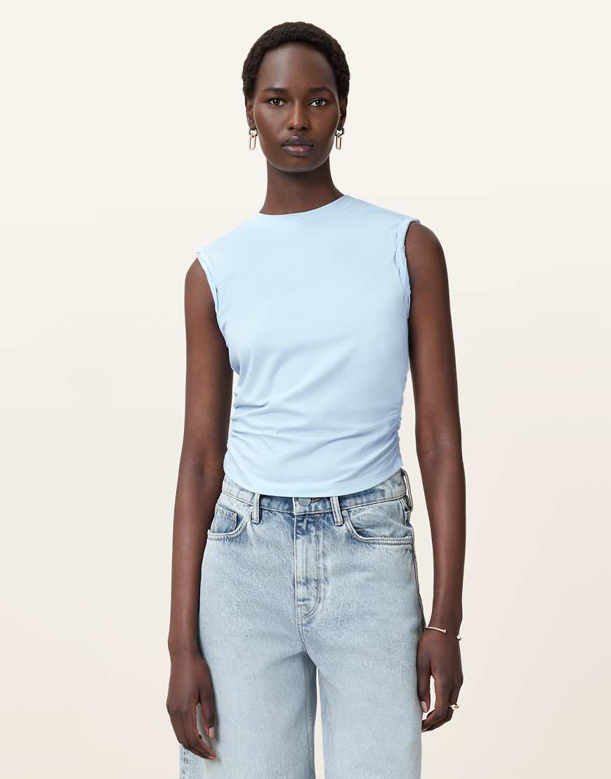 AllSaints - West - Tanktop in Puderblau AllSaints - West - Tanktop in Puderblau von AllSaints