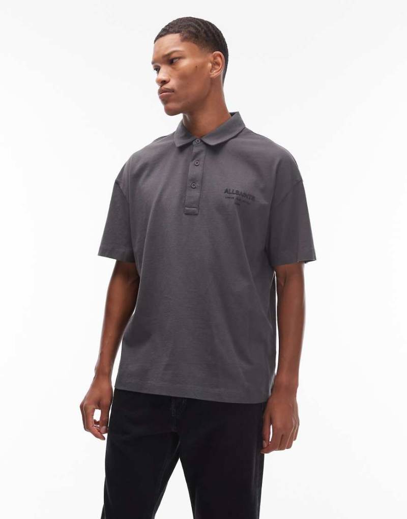 AllSaints - Xander - Polohemd in Grau von AllSaints