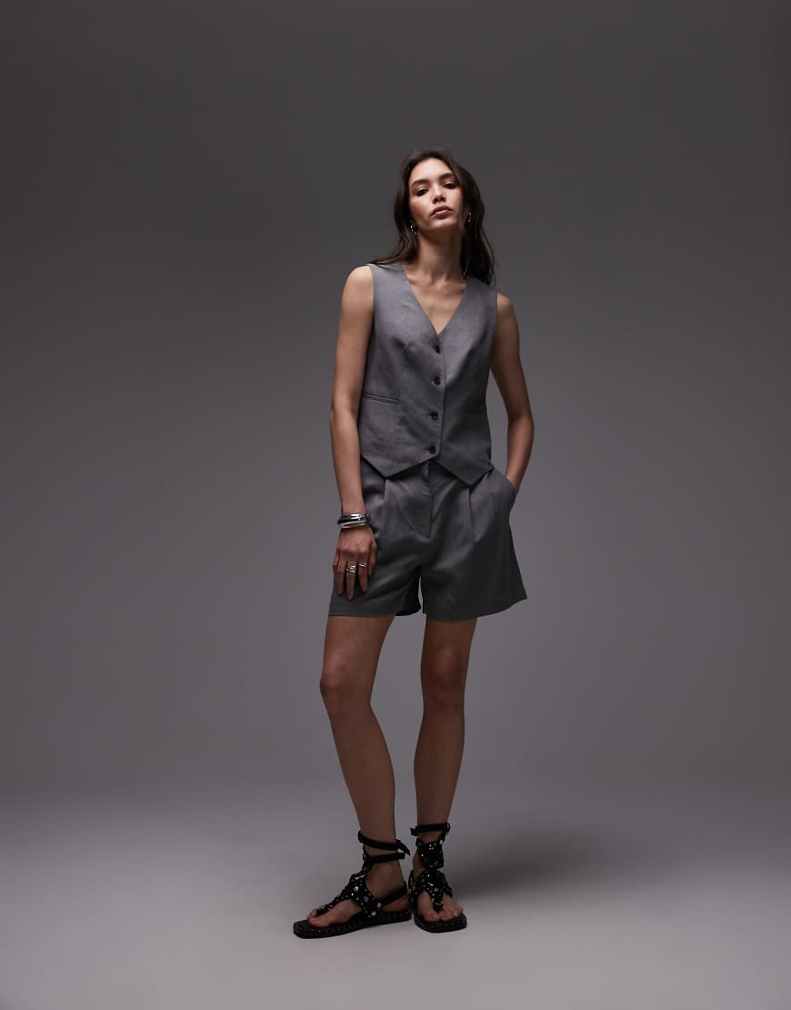Allsaints - Averie Lin - Weste in Grau von AllSaints