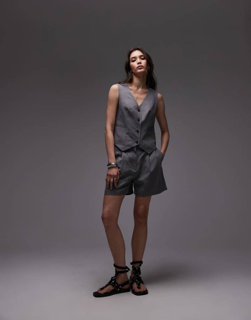 Allsaints - Averie Lin - Weste in Grau von AllSaints
