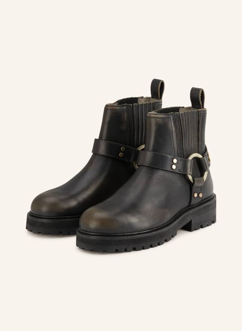 Allsaints Biker Boots Maddie Mit Nieten braun von AllSaints